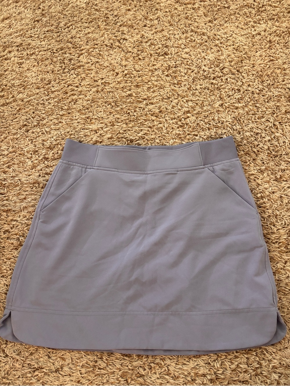 Women’s Grey Active Midi Skirt with Side Pockets